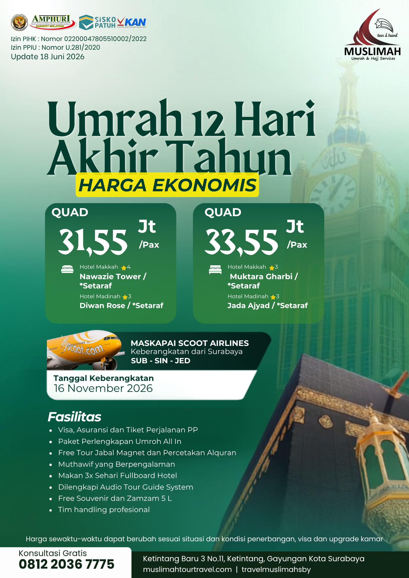 Umroh 12 Hari Akhir Tahun Ekonomis